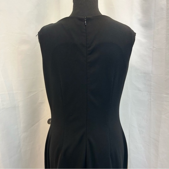 LAUREN Ralph Lauren camel tan brown black sleeveless buckle dress Sz 8 - Picture 5 of 15